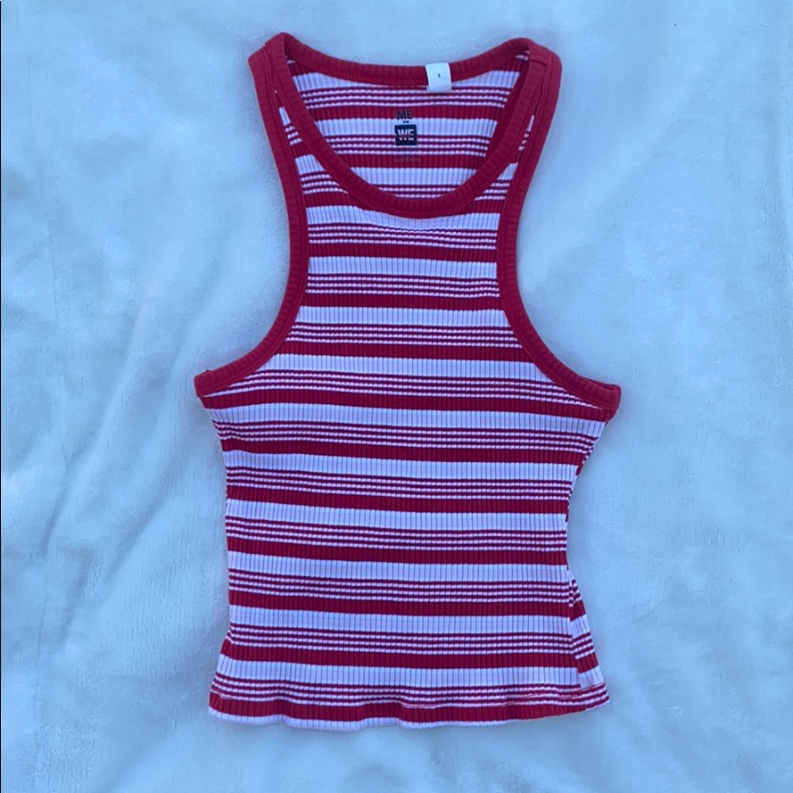 Pacsun Me To We Striped Racer Back Tank Top